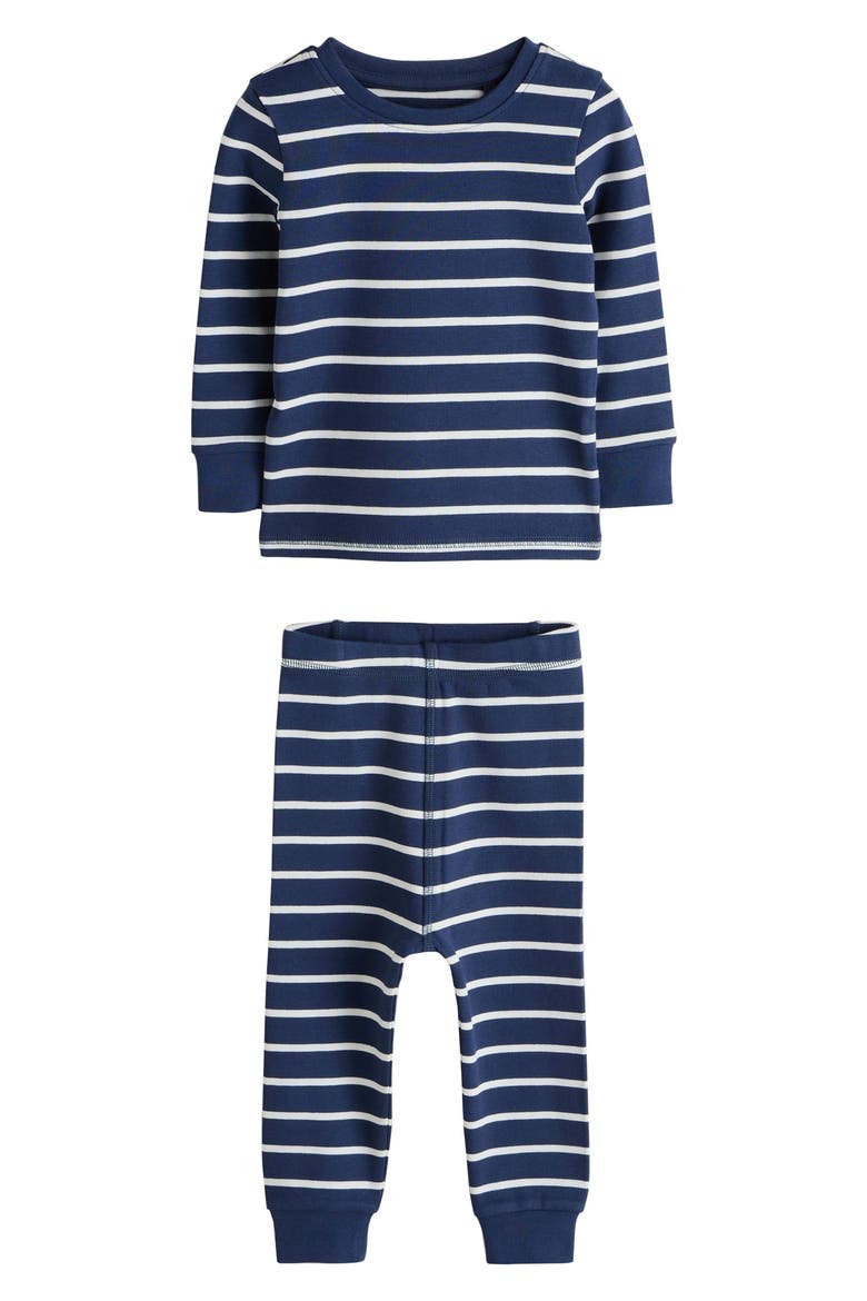 3-Pack Assorted Print Fitted Two-Piece Stretch Cotton Pajamas, Alternate, color, BLUE MULTI