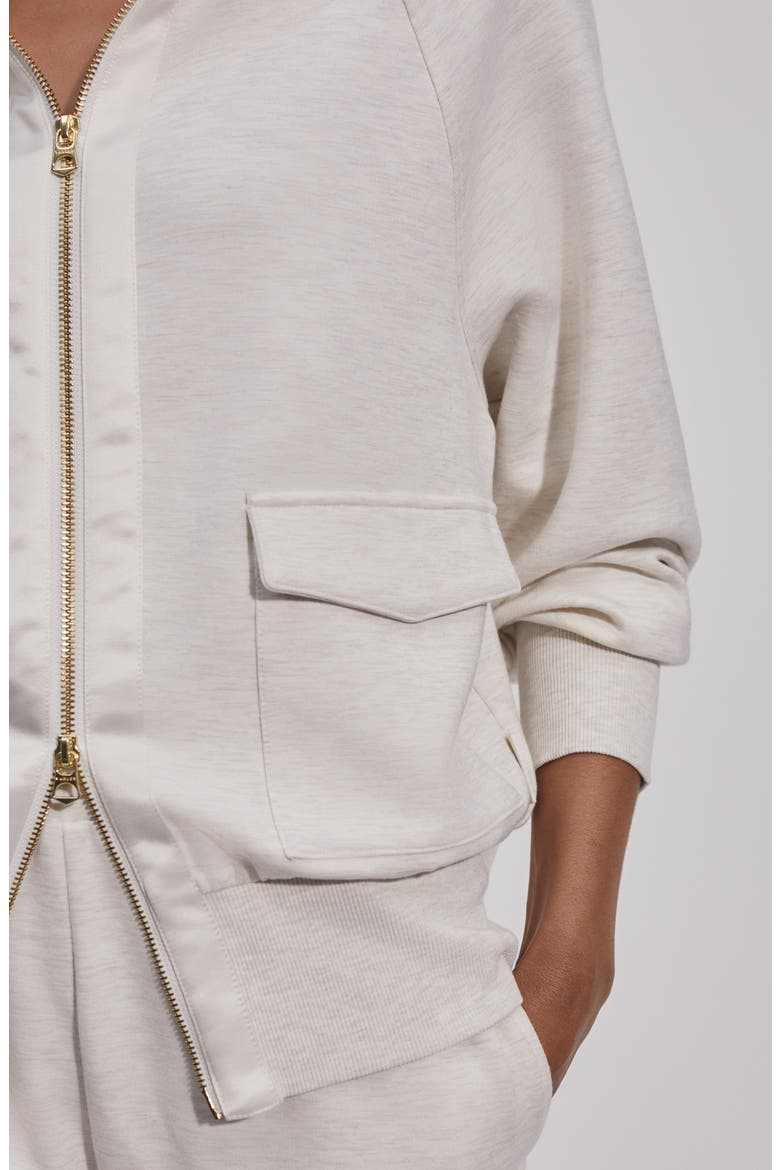 Roxbury Zip-Up Sweatshirt, Alternate, color, IVORY MARL