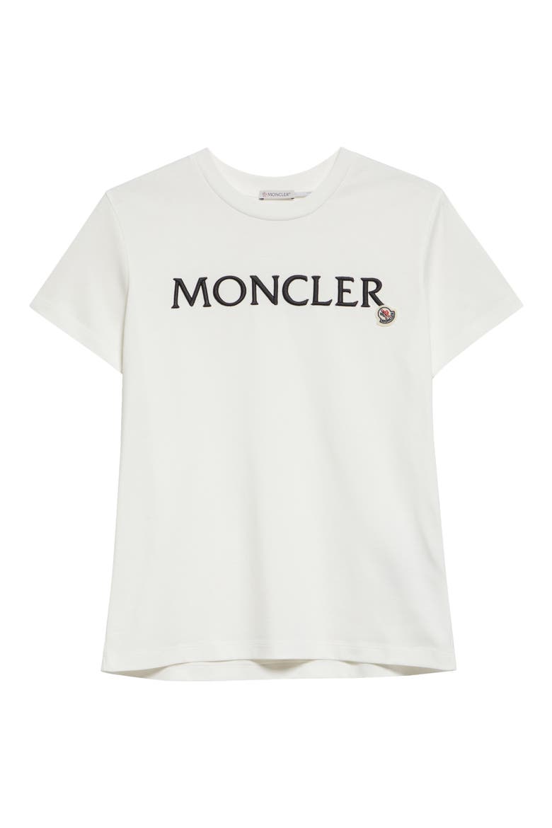 Logo Embroidered Cotton T-Shirt, Alternate, color, EGGNOG