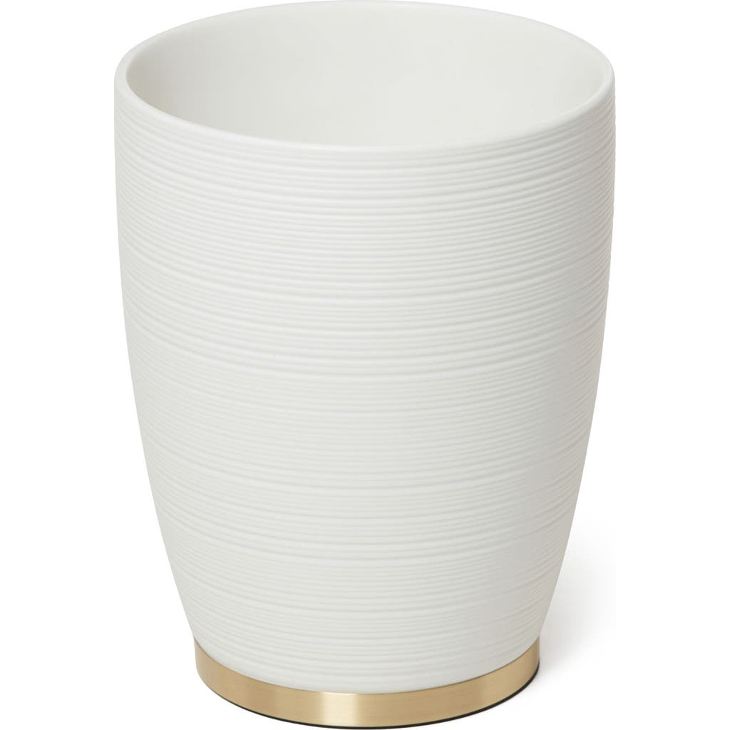 Roselli Trading Company Dubai Wastebasket In White