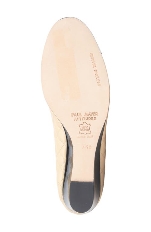 Paul Mayer Cap Toe Quilted Wedge Pump In Multi