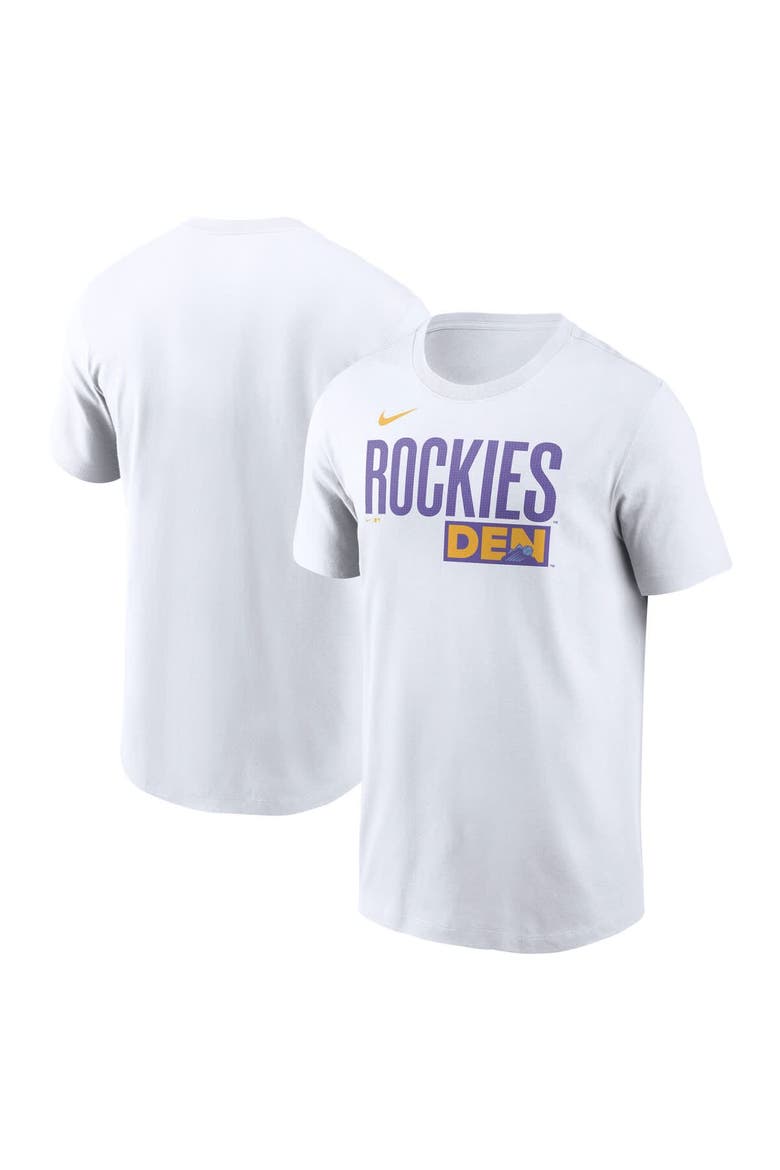 Men's Nike  White Colorado Rockies 2025 City Connect Wordmark T-Shirt, Alternate, color, White