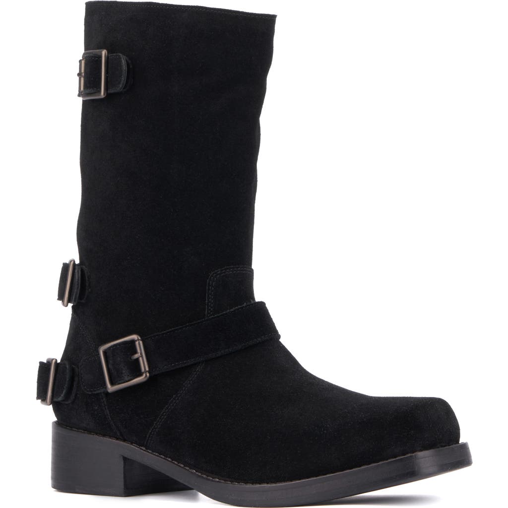 Vintage Foundry Katia Square Toe Boot In Black