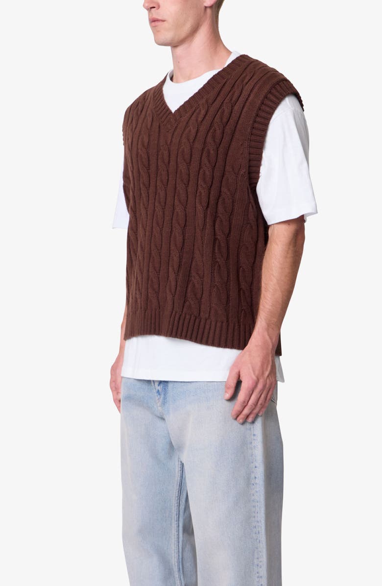 mnml Cotton Blend Cable Knit Vest, Alternate, color, 