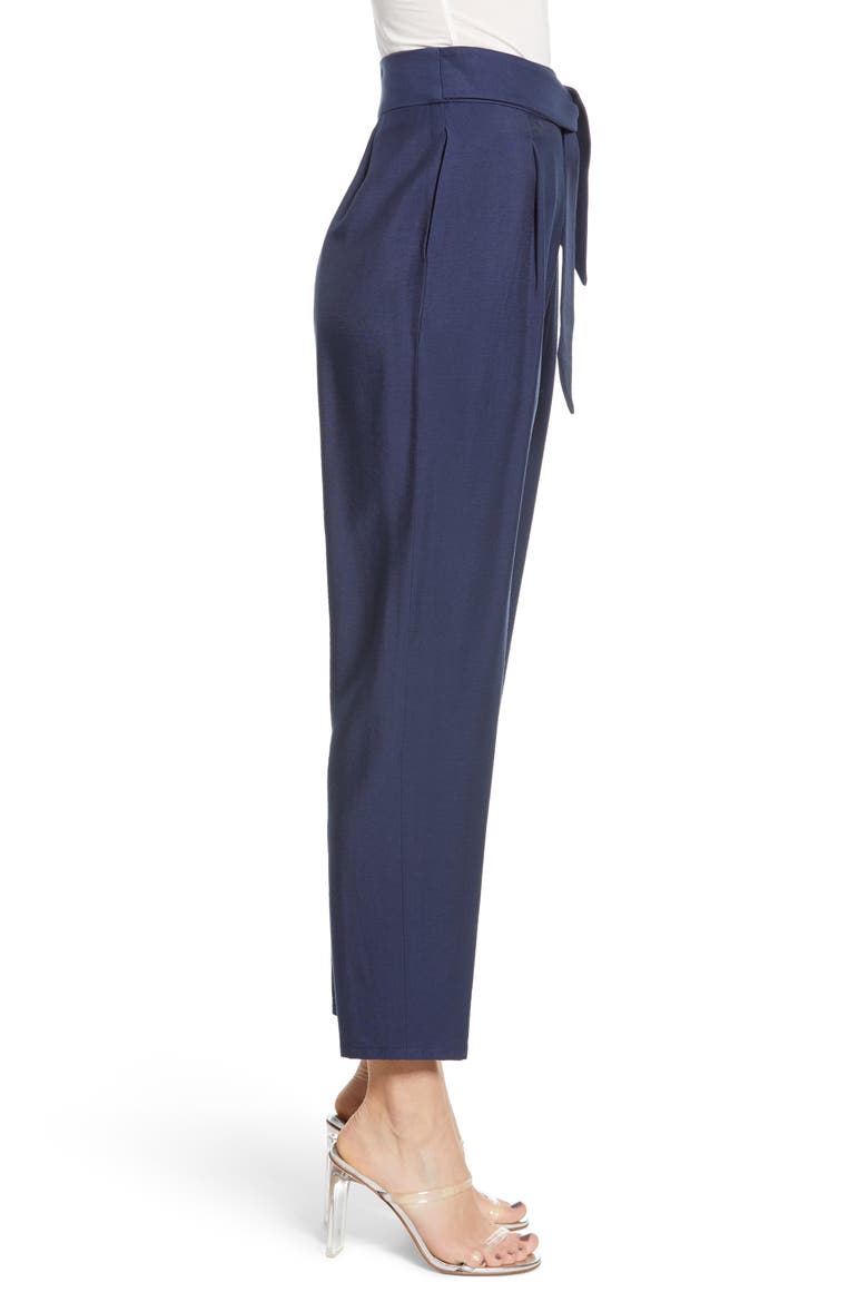 Tie Front Pant, Alternate, color, NAVY PEACOAT