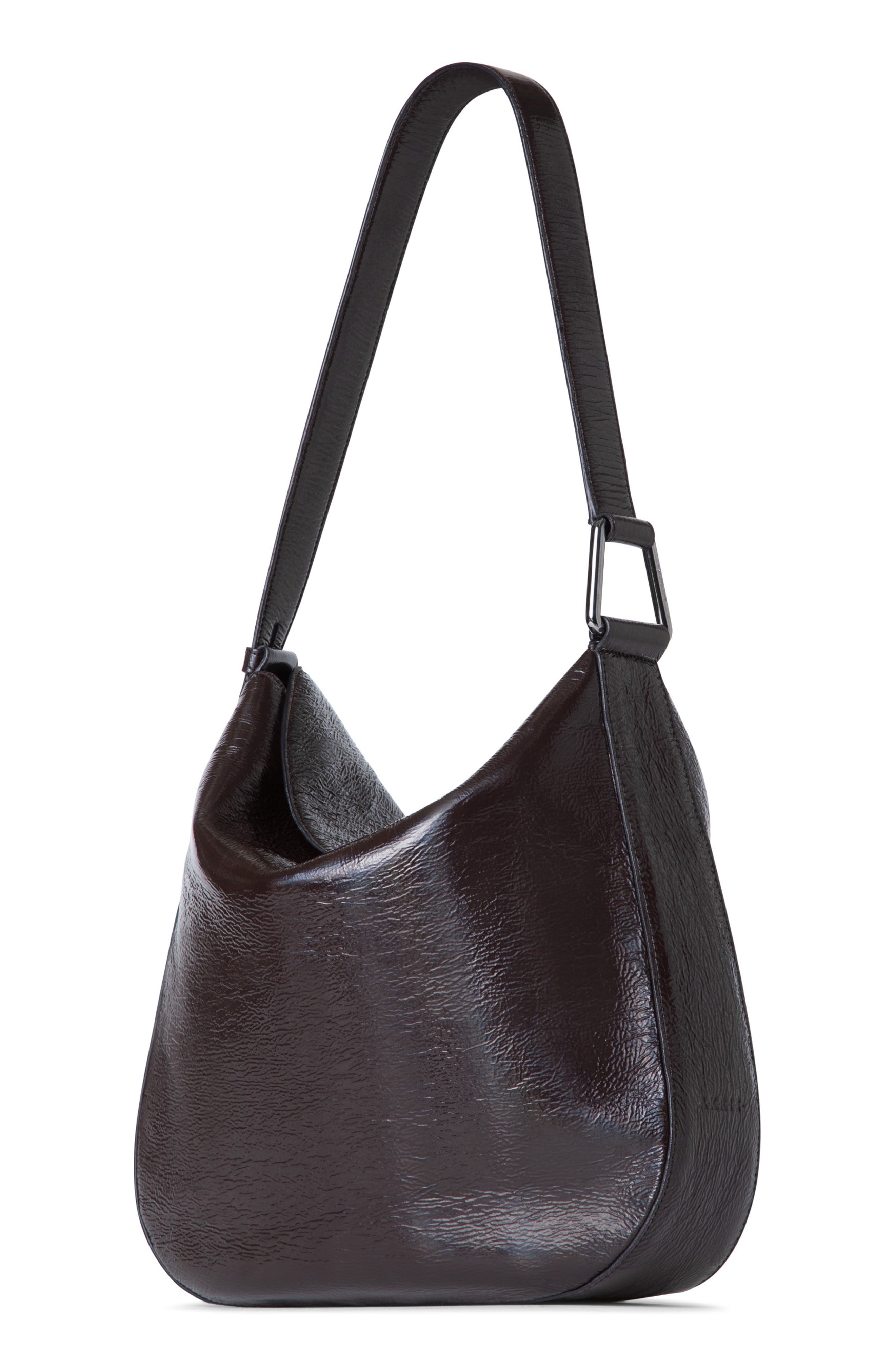 Akris Medium Anna Leather Hobo Bag, Alternate, color, Mocca