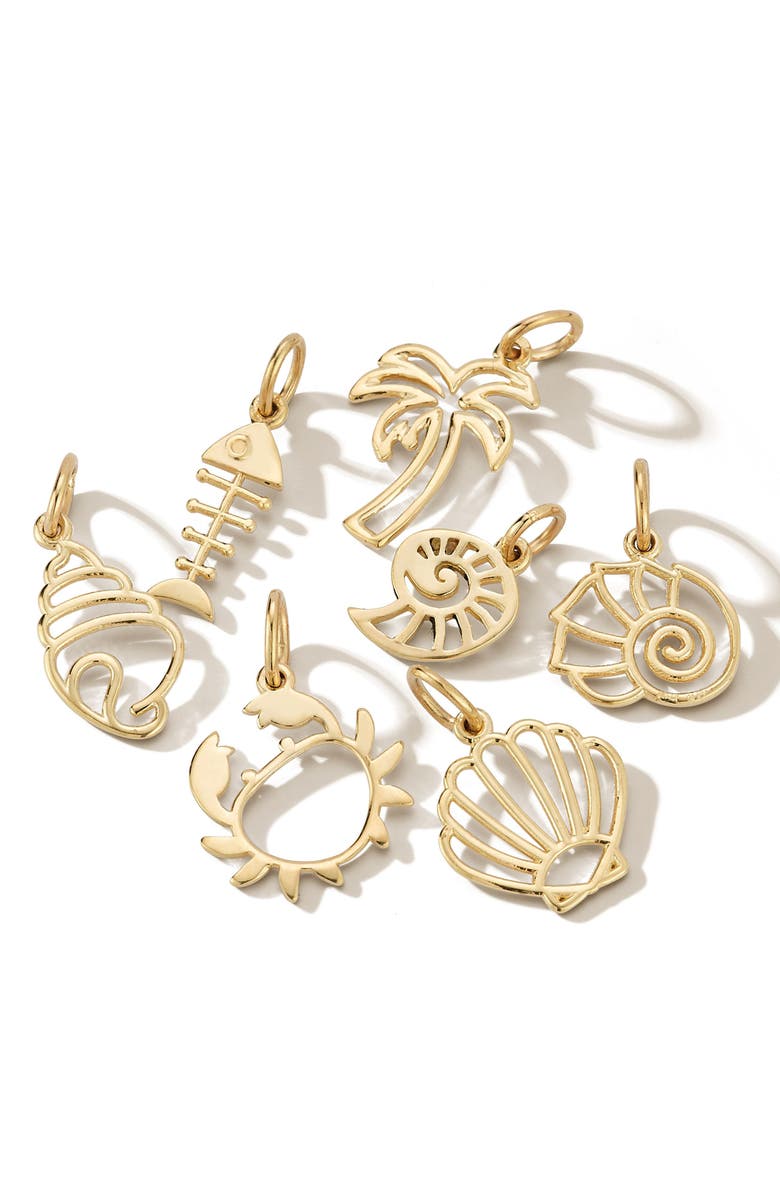 Ember Fine Jewelry 14K Gold Shell Charm Pendant, Alternate, color, Gold