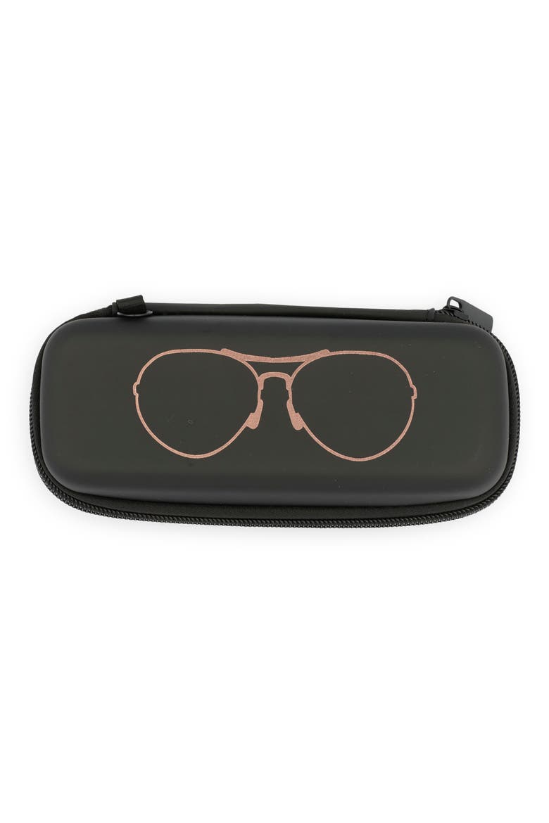 Travel Glasses Case, Main, color, BLACK/ROSEGOLD