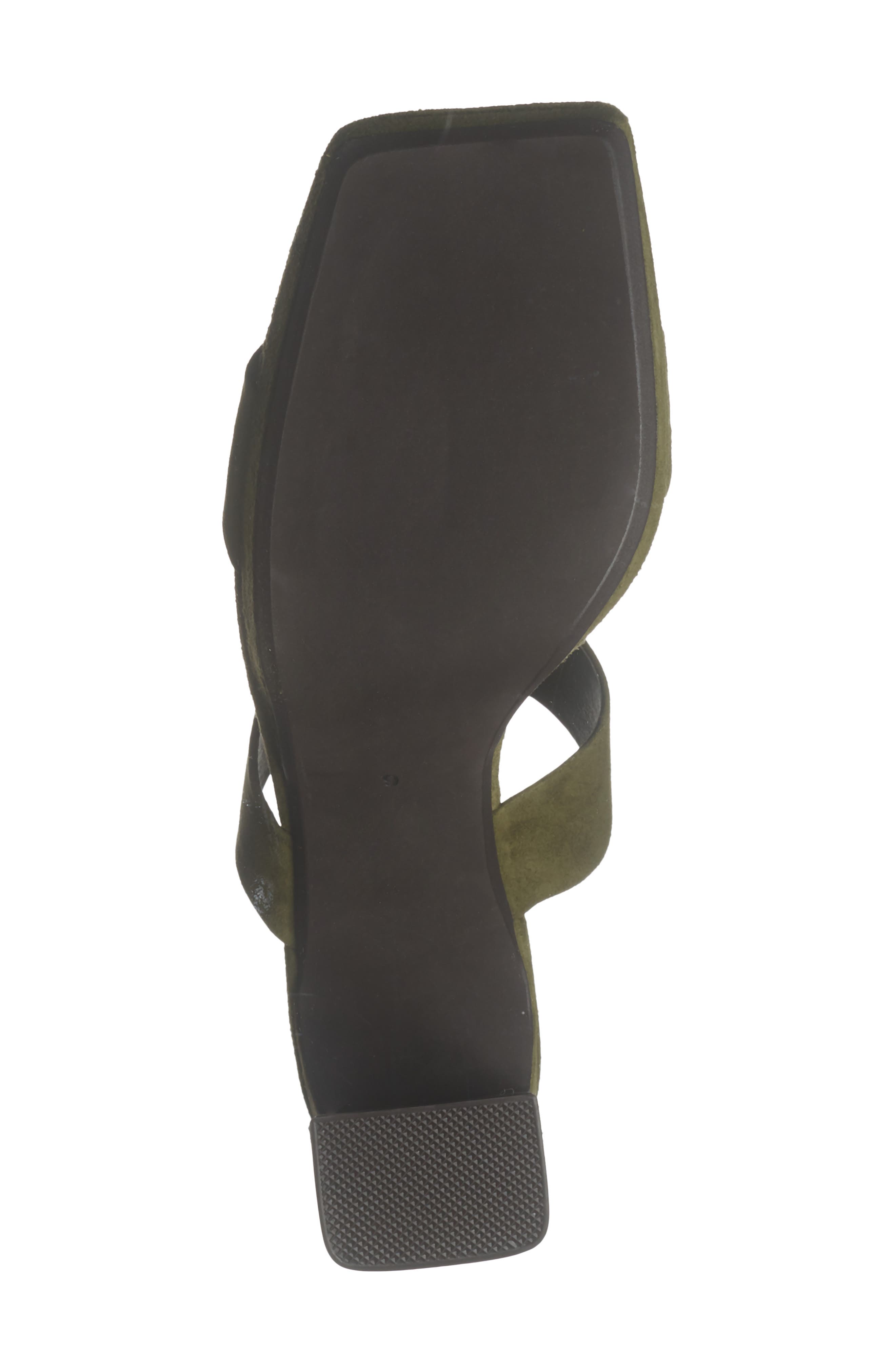 Danity Platform Slide Sandal, Alternate, color, DARK OLIVE SUEDE