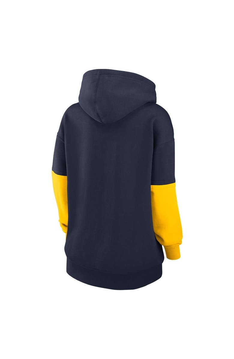 Nike Women's Nike College Navy Michigan Wolverines Essential Fleece Pullover Hoodie, Alternate, color, College Navy