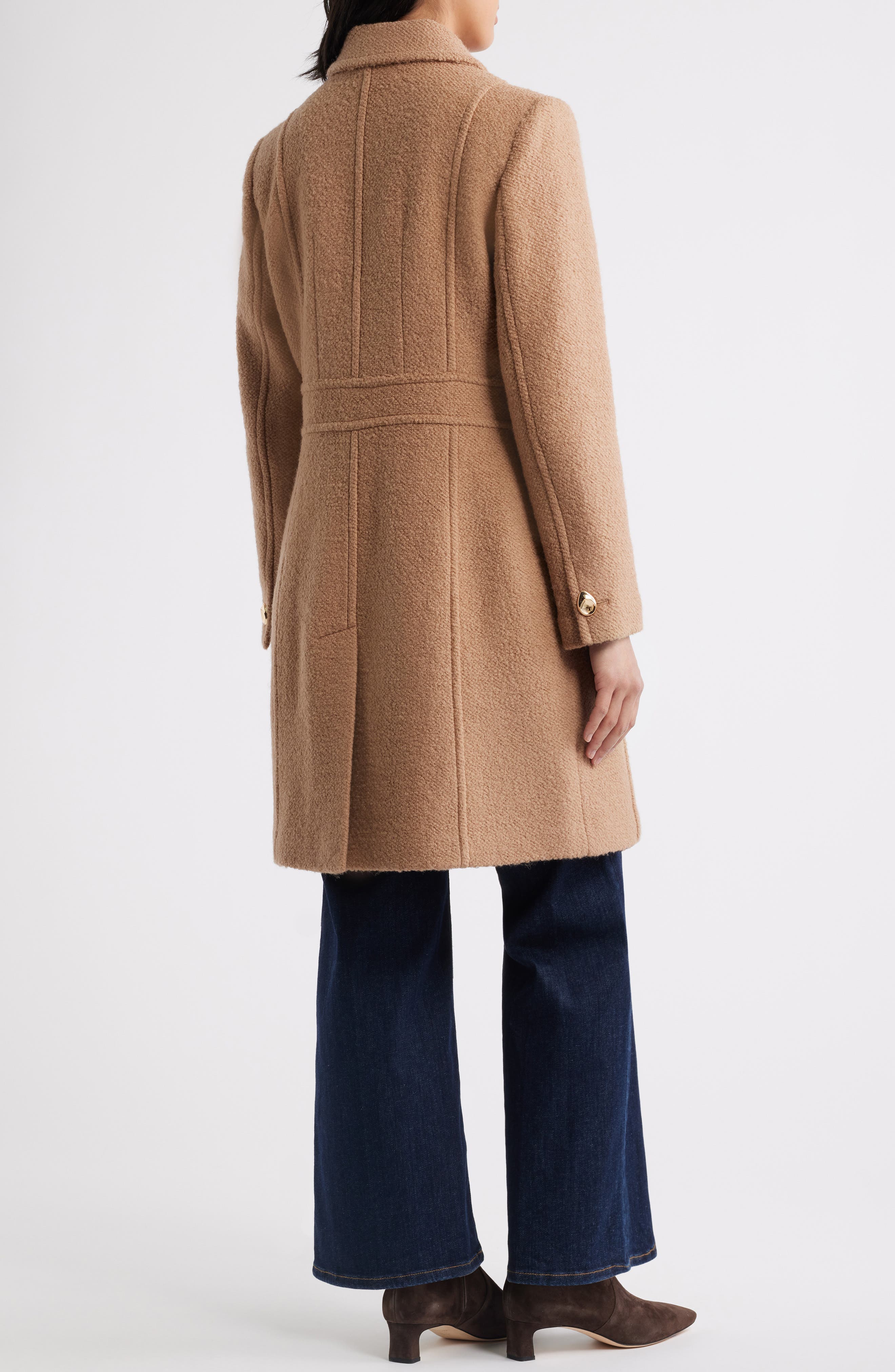Женские куртки Sam Edelman Inset Waist Bouclé Coat — фото 2