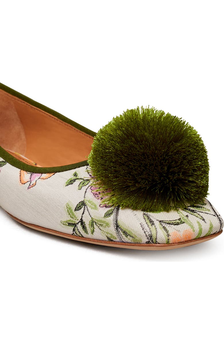 Tory Burch Pompom Ballet Flat, Alternate, color,