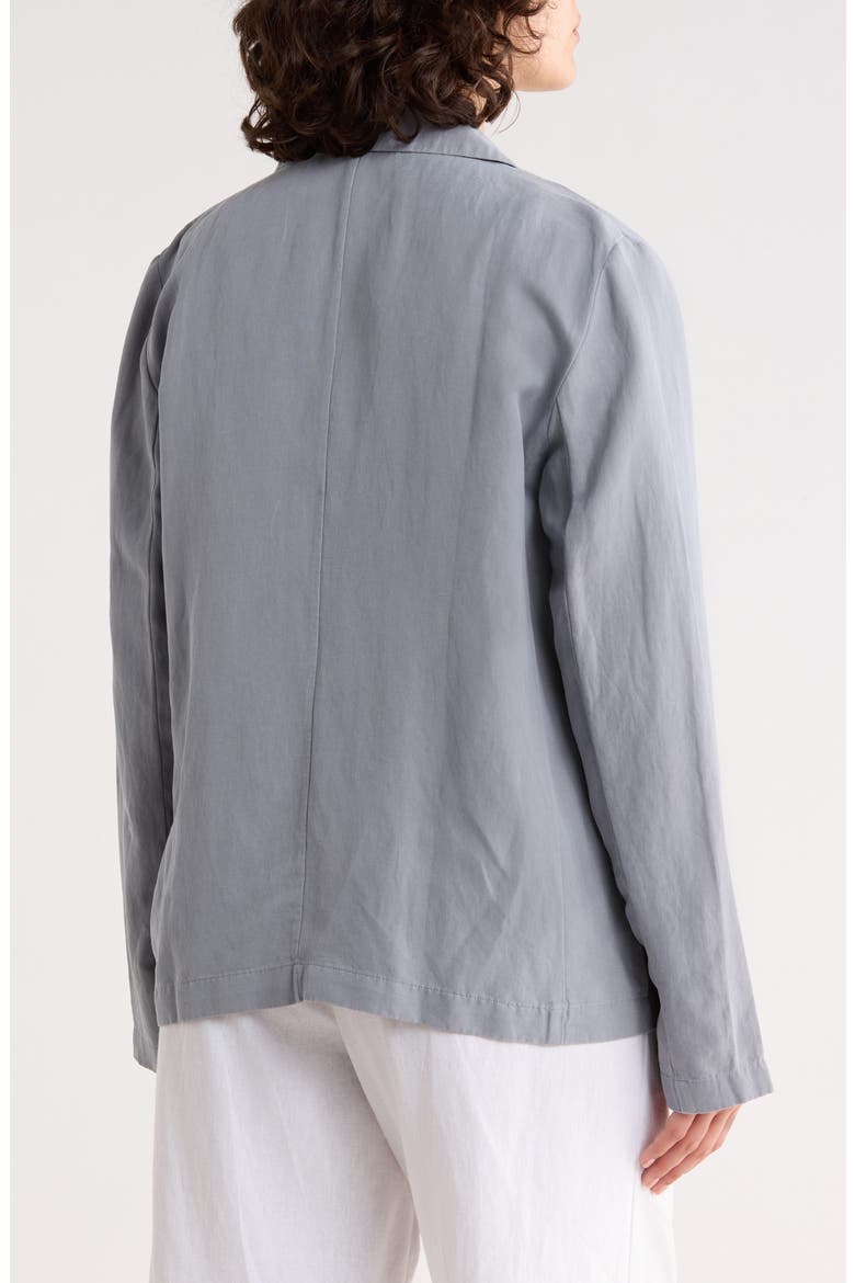 Organic Linen & Silk Blazer, Alternate, color, GREY STONE