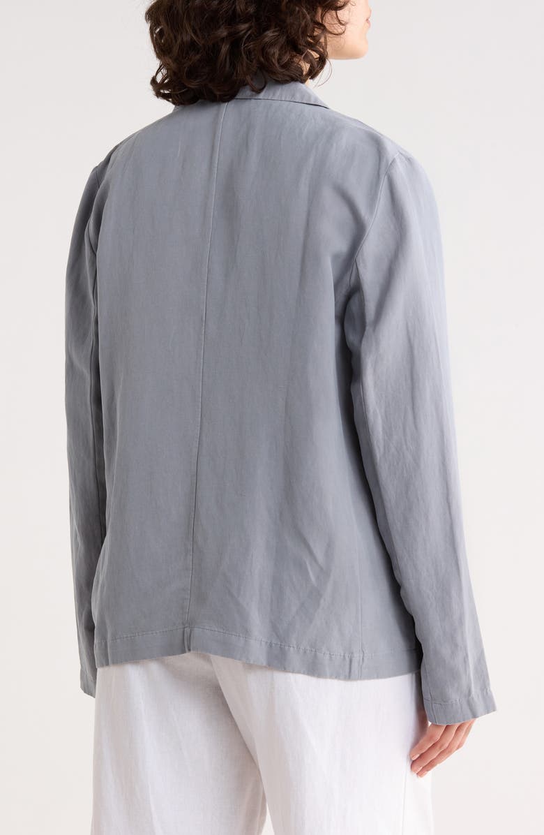 Eileen Fisher Organic Linen & Silk Blazer, Alternate, color, Grey Stone