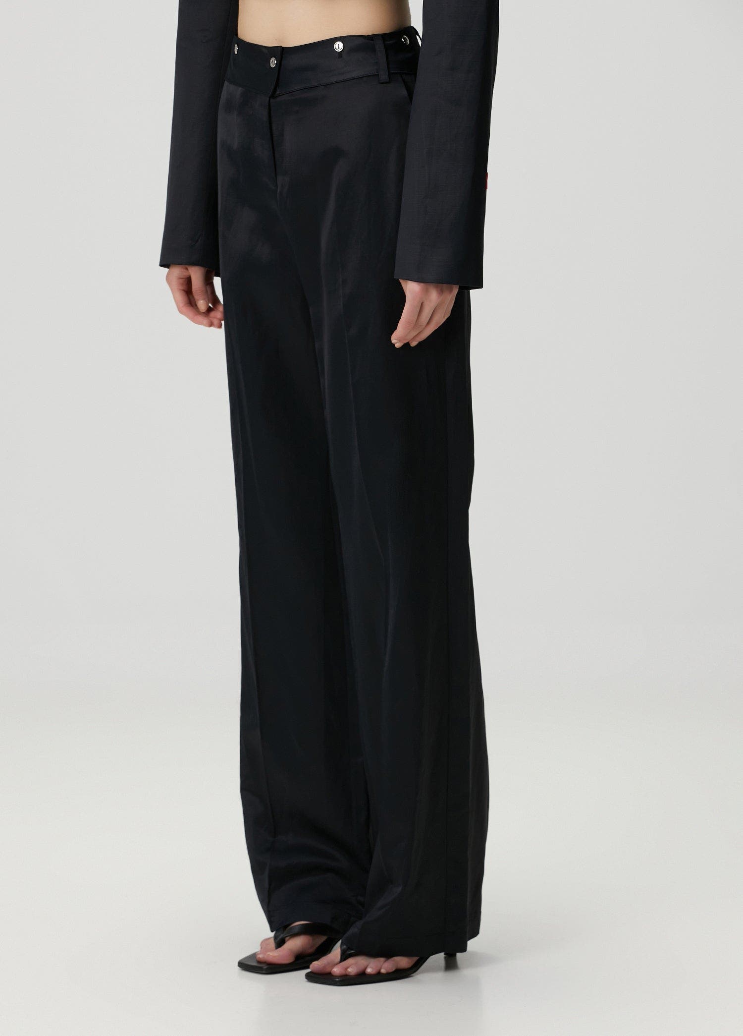 Woven Pant With Metal Button - image 2