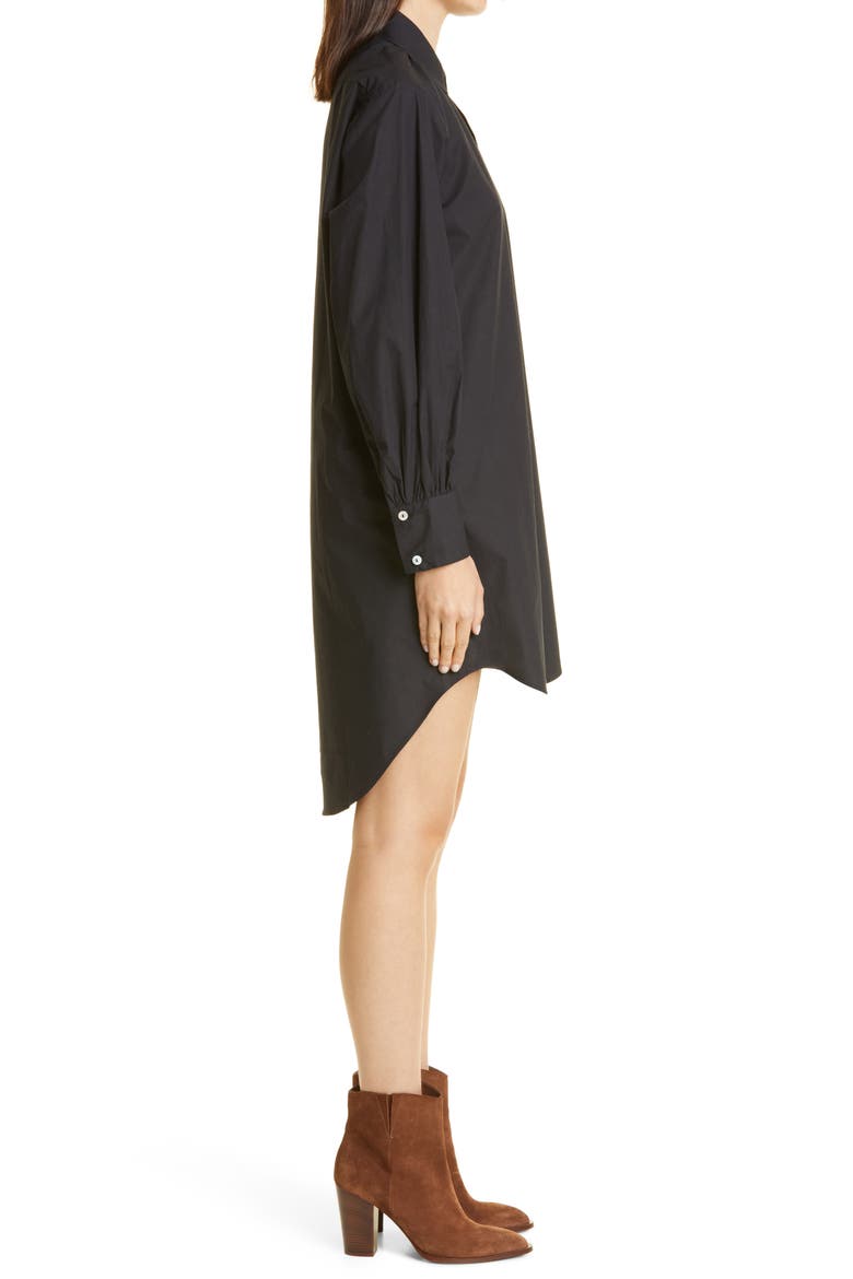 Holly Long Sleeve Shirtdress, Alternate, color, BLACK