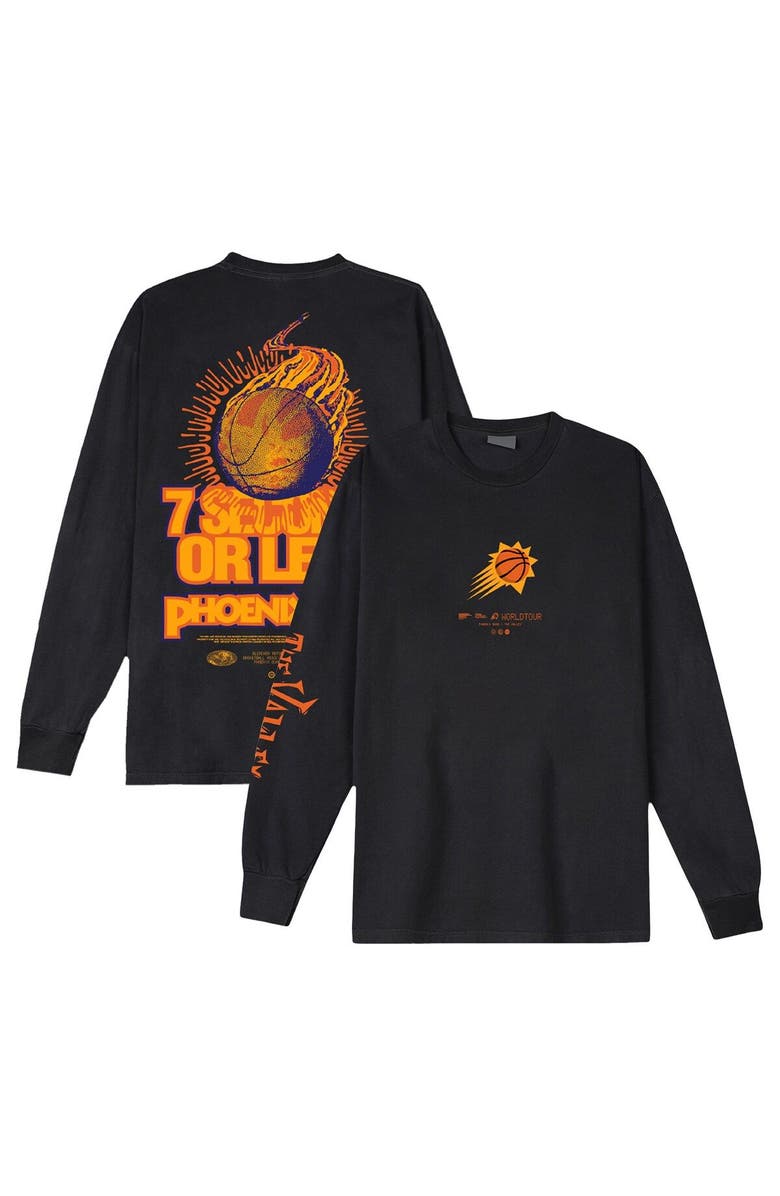 BLEACHER REPORT Unisex Bleacher Report x Mitchell & Ness Black Phoenix Suns World Tour Long Sleeve T-Shirt, Main, color, Black