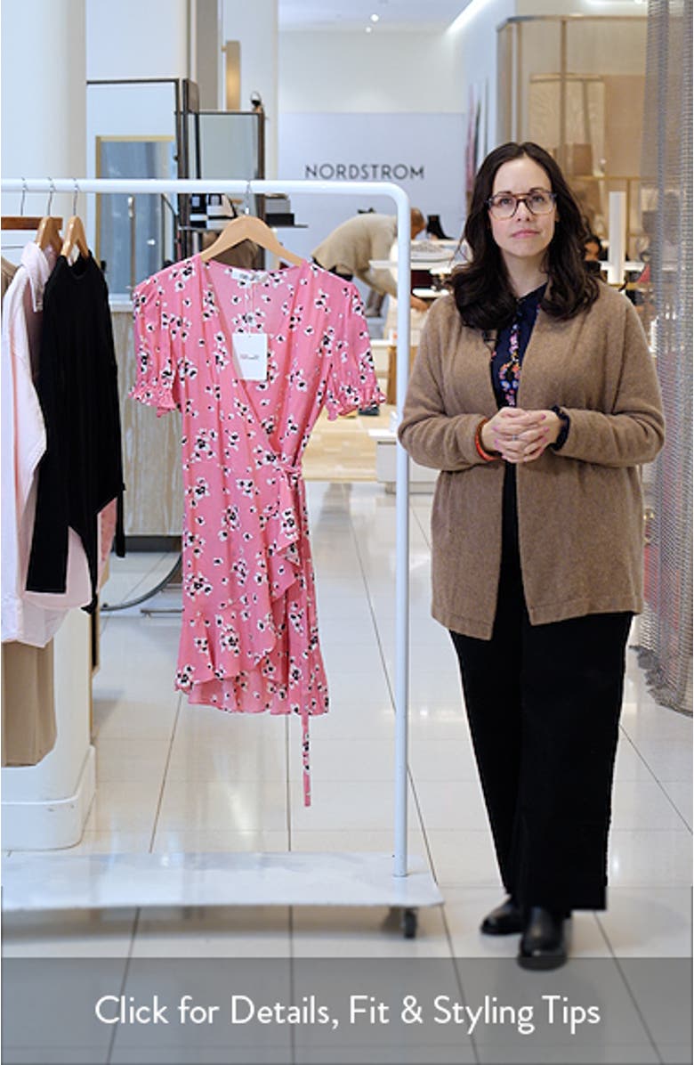 Emilia Floral Puff Sleeve Wrap Dress, sales video thumbnail