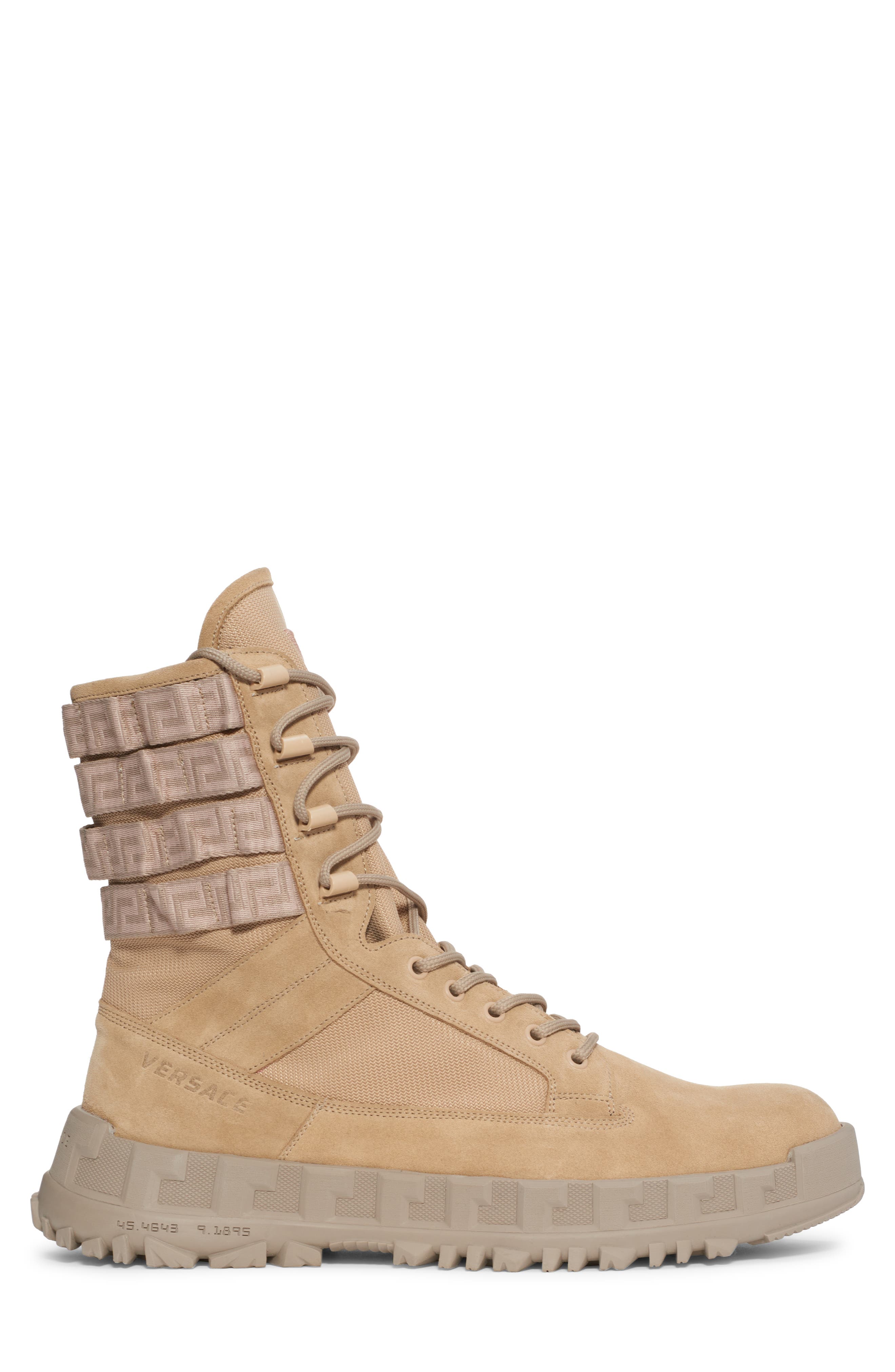Versace Greca Rhegis Combat Boot, Alternate, color, 