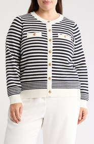 Adrianna Papell Stripe Cardigan