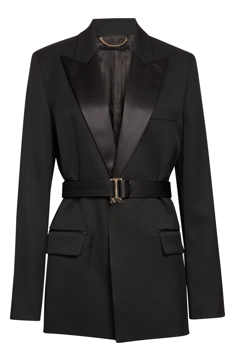 Victoria Beckham Tailored Belted Jacket, Main, color, Black