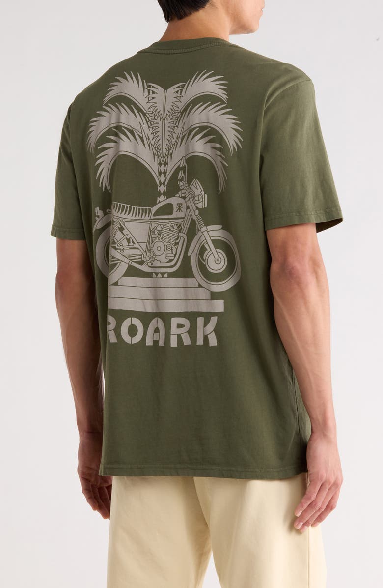 Roark Moto Palm Graphic T-Shirt, Alternate, color, Mil