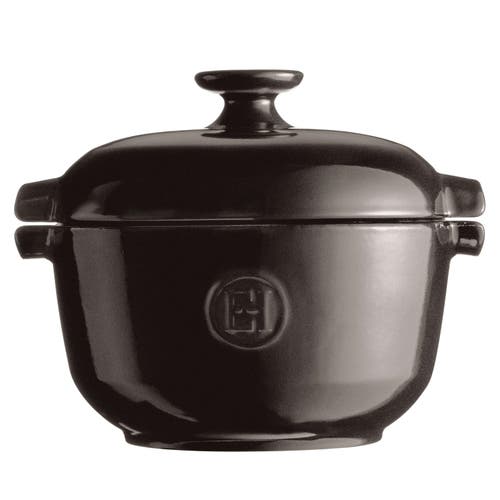 Emile Henry Rice Pot In Charcoal