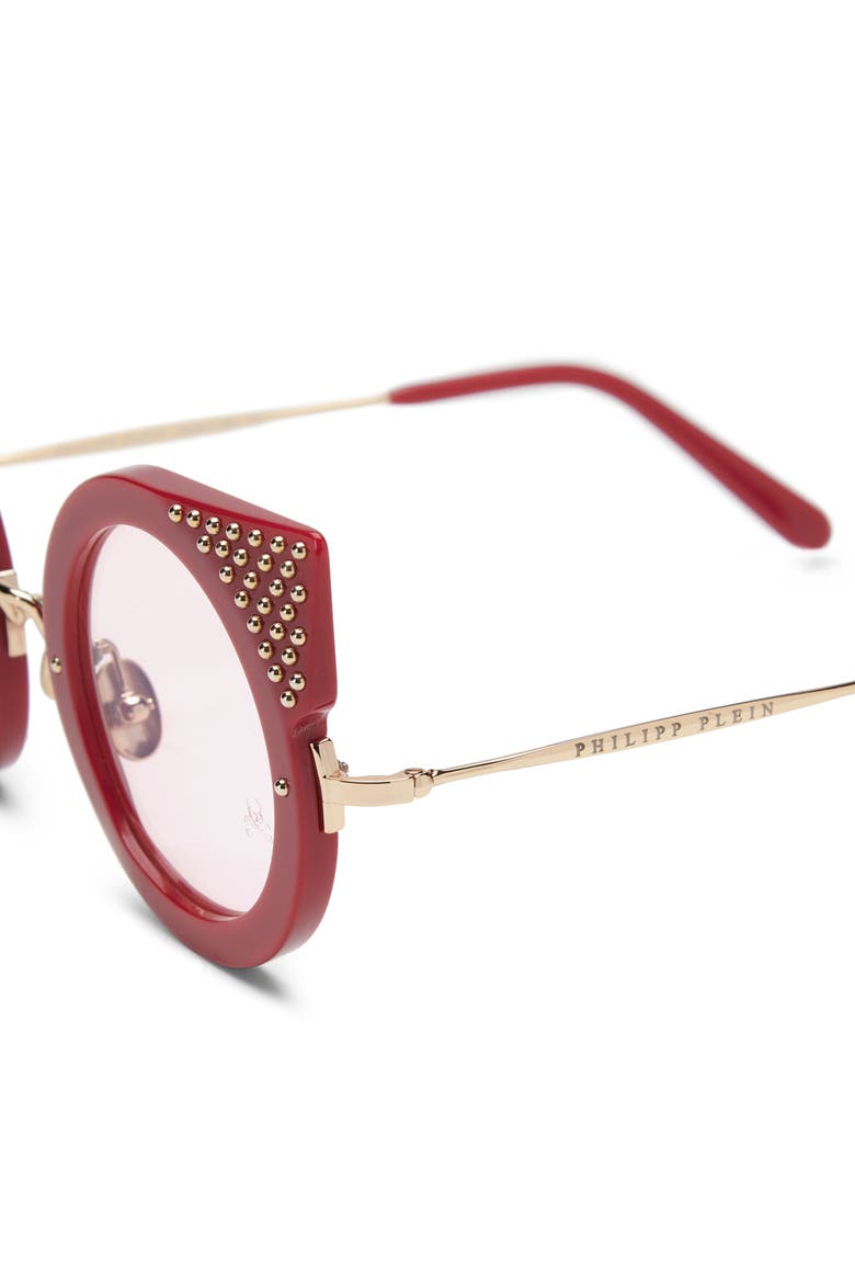 Studded Tortoiseshell Cat-eye Sunglasses Women, Alternate, color, Lampone/rosa/normal/gold