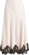 Anne Klein Lace Trim Midi Skirt