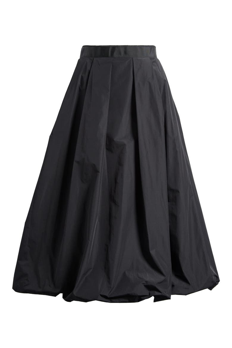 Woven A-Line Bubble Skirt, Alternate, color, BLACK