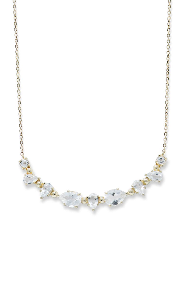 Anzie Mlia Curved Bar Necklace, Main, color, Gold