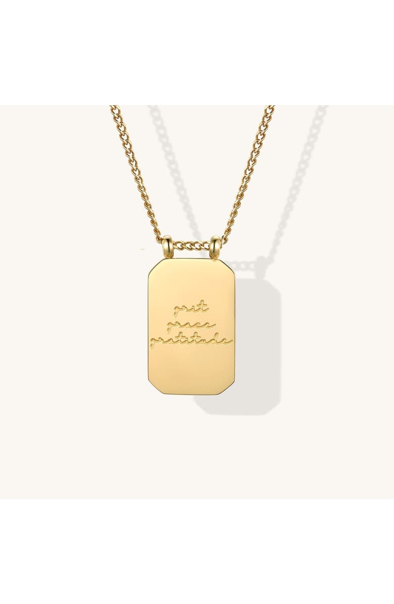 Mantra Grit Grace Gratitude - Necklace, Main, color, Yellow Gold