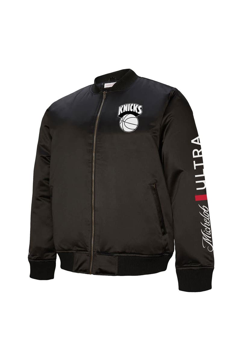 Mitchell & Ness Men's Mitchell & Ness Black New York Knicks NBA x Michelob Ultra Hoops & Hops Full-Zip Jacket, Alternate, color, 