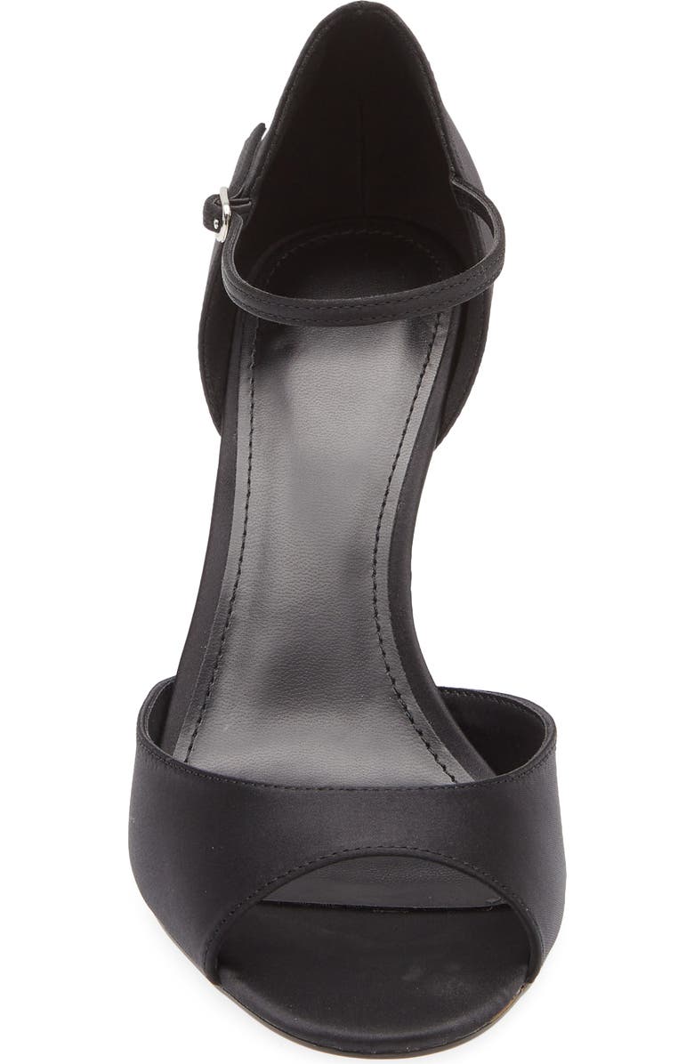 MANGO Satin Stiletto Sandal, Alternate, color, Black