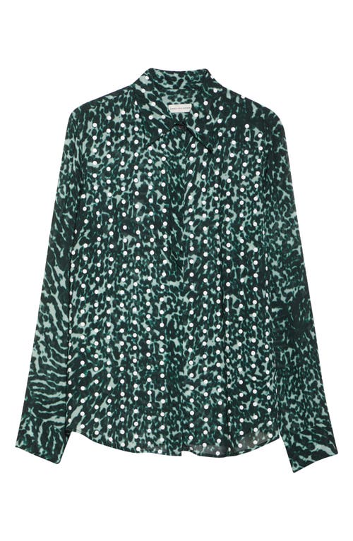 Dries Van Noten Chowy Mixed Print Button-up Shirt