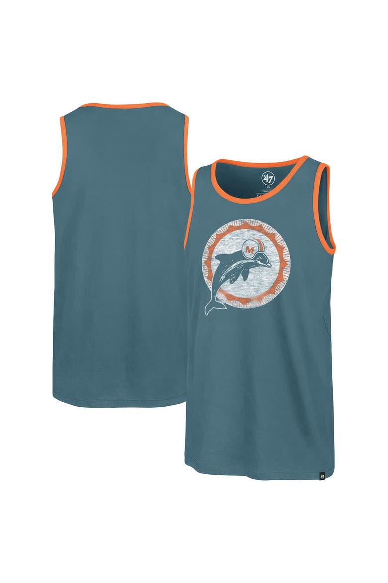 Men's '47  Aqua Miami Dolphins Premier Franklin Tank Top, Main, color, Aqua