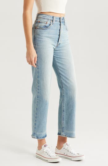 Ribcage High Waist Ankle Straight Leg Jeans