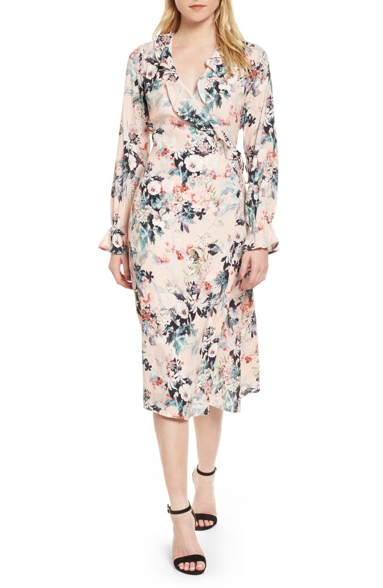 Willow & Clay Midi Wrap Dress, Main, color,