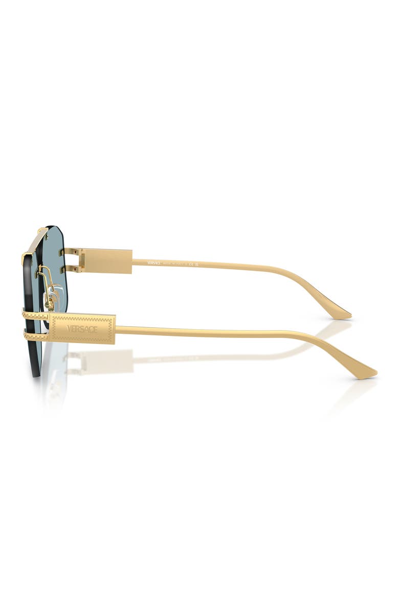 60mm Rectangular Sunglasses, Alternate, color, GOLD