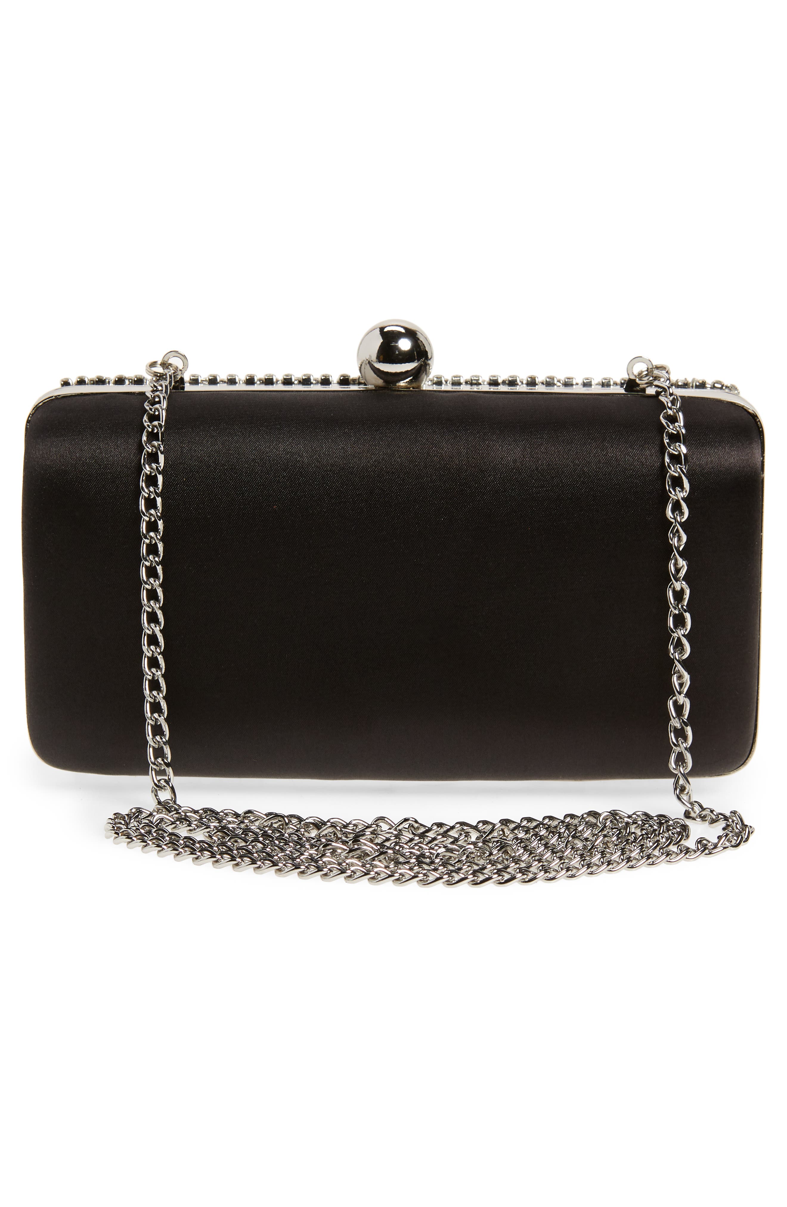 Nordstrom Crystal Fringe Box Clutch, Alternate, color, 