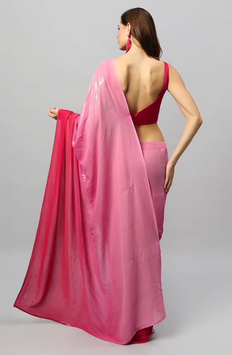 One Minute Saree<sup>®</sup> Ashley Fuscia Sleeveless Sweetheart Blouse for women, Alternate, color,