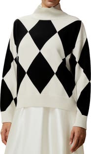 Lilysilk Women's Argyle Preppy Wool Sweater
