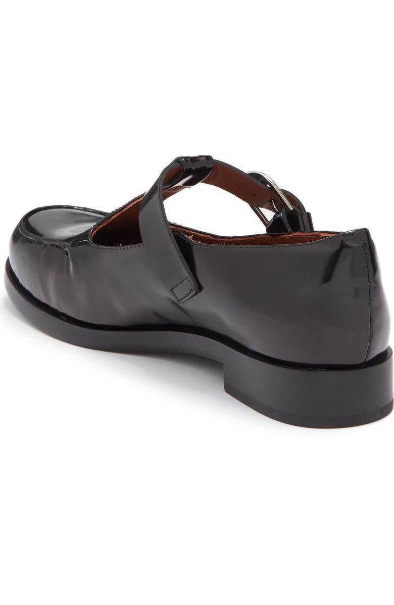 Reformation Angela Mary Jane Flat, Alternate, color, Black Leather