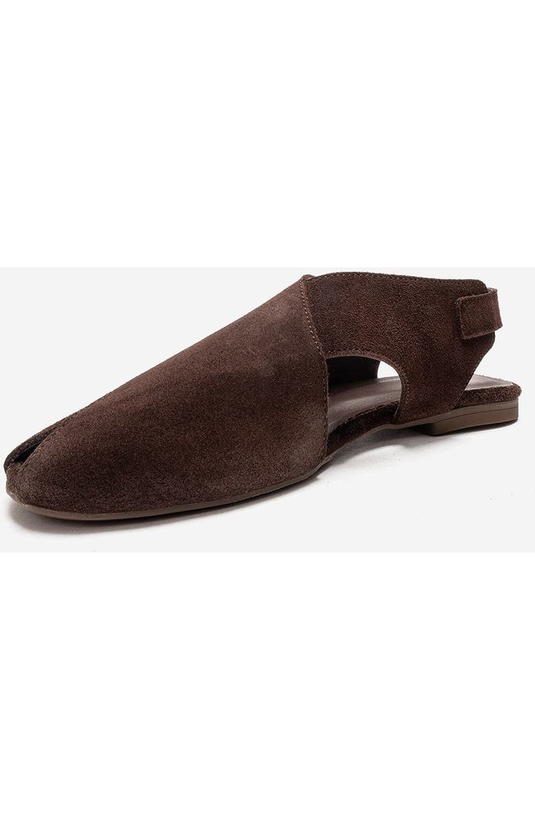 Forever & Always Shoes Monaro Leather Sandal, Alternate, color, Brown Suede