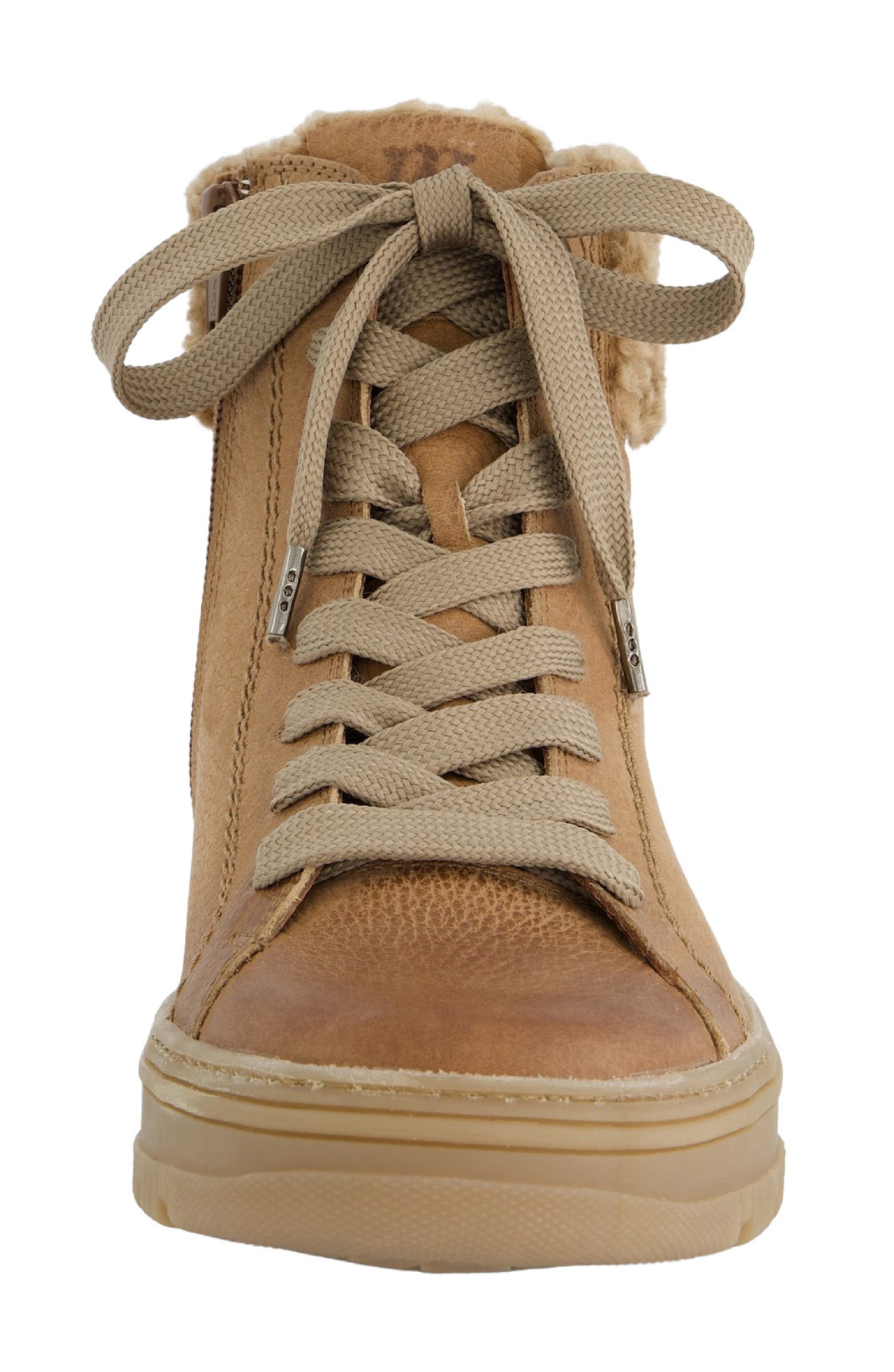 Paul Green Cambria High Top Sneaker, Alternate, color, Tan Grained Nubuck