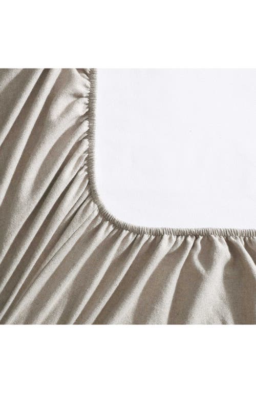Calvin Klein Mélange Flannel Sheet Set In Natural