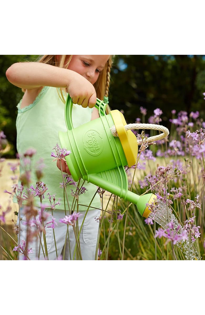 Green Toys Watering Can, Green, 3 piece Tool Set, 18mo+, Alternate, color, Multicolored