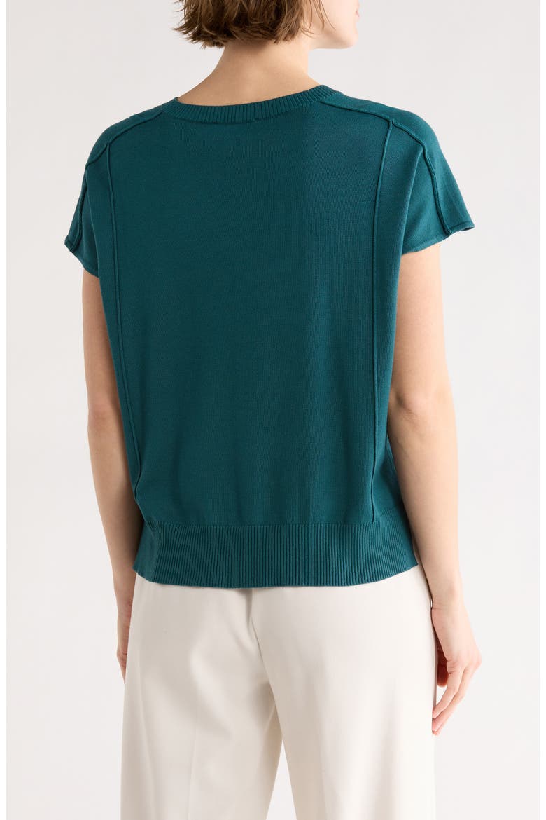 Exposed Seam Extended Sleeve Sweater, Alternate, color, OCEAN TIDE