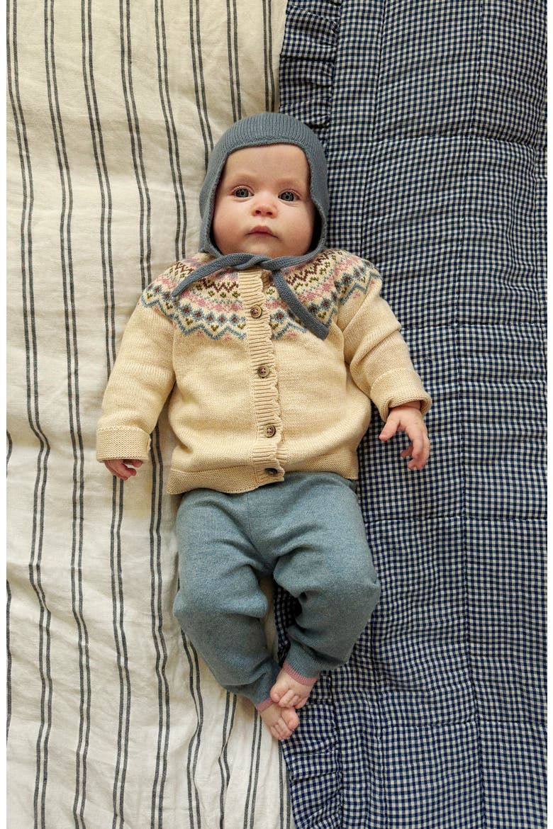 Kids' Fair Isle Knitted Cardigan & Leggings Set, Alternate, color, OATMEAL MARL