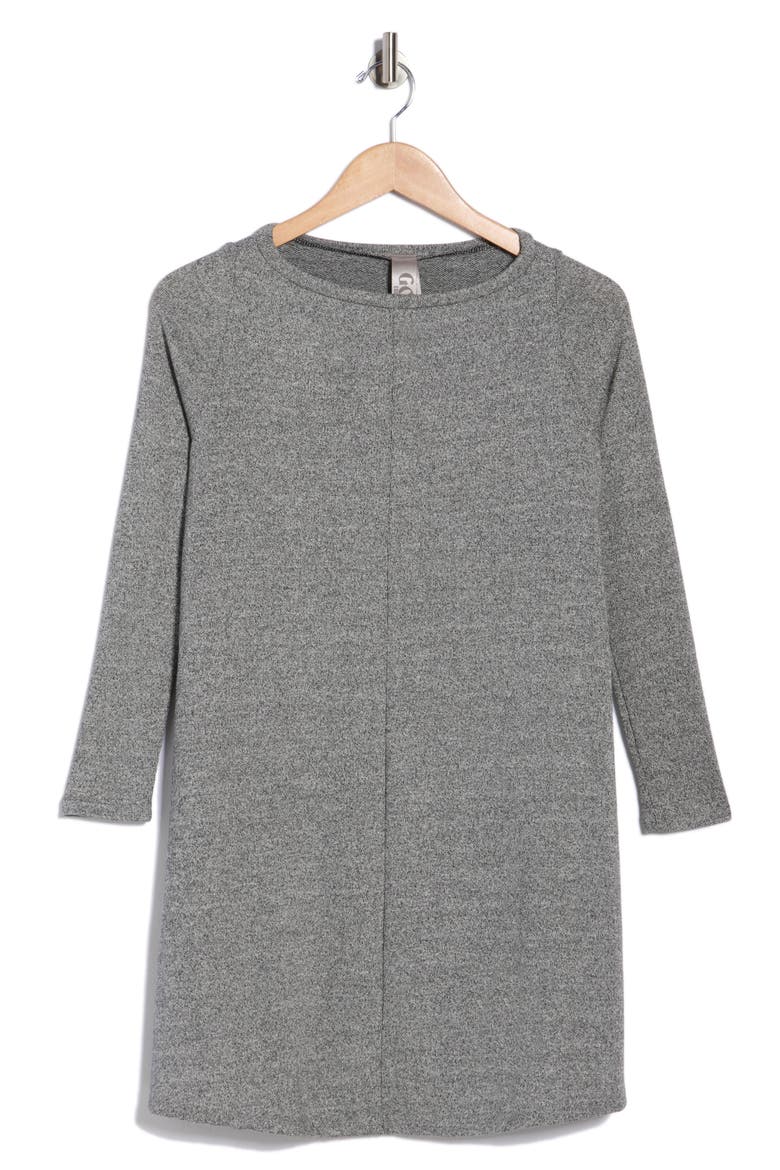 Long Sleeve Sweater Dress, Alternate, color, HEATHER GREY